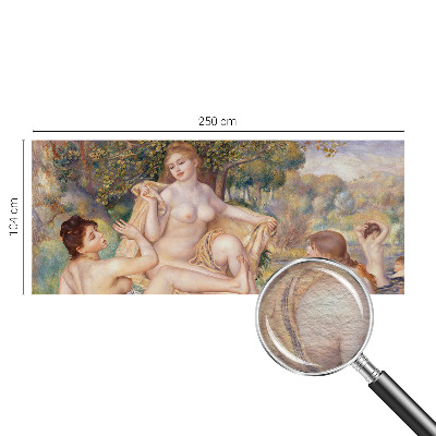 Papel mural texturado decorativo con estampado de mujeres descansando