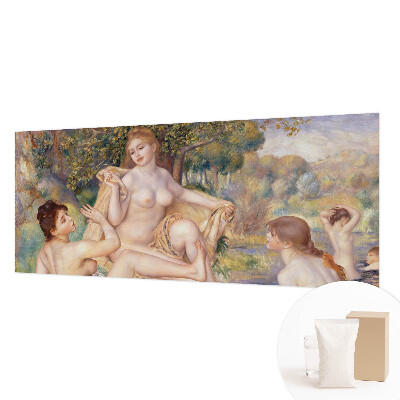 Papel mural texturado decorativo con estampado de mujeres descansando