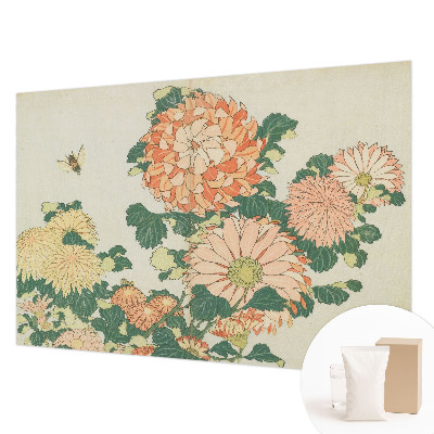 Mural de pared con estampado hermoso con diseño de crisantemos