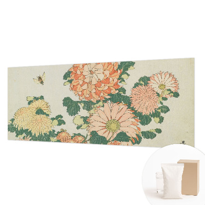 Mural de pared con estampado hermoso con diseño de crisantemos