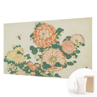 Mural de pared con estampado hermoso con diseño de crisantemos
