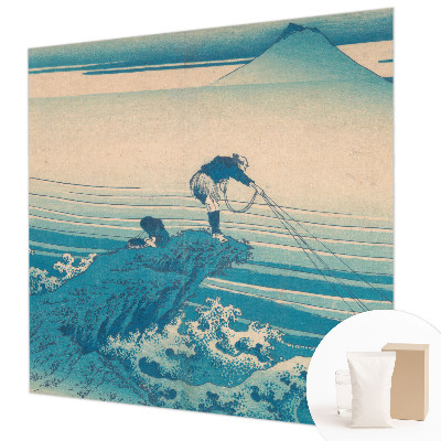 Papel mural texturado decorativo con diseño de escena marina