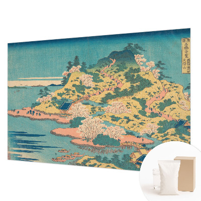 Mural decorativo con un paisaje japonés