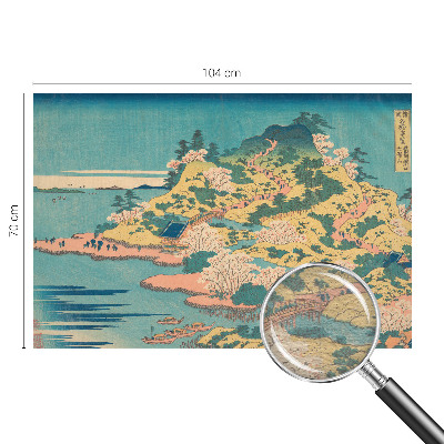 Mural decorativo con un paisaje japonés