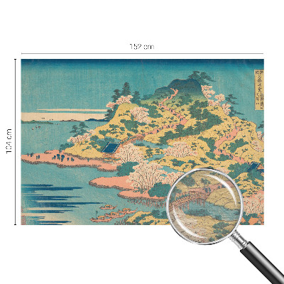 Mural decorativo con un paisaje japonés