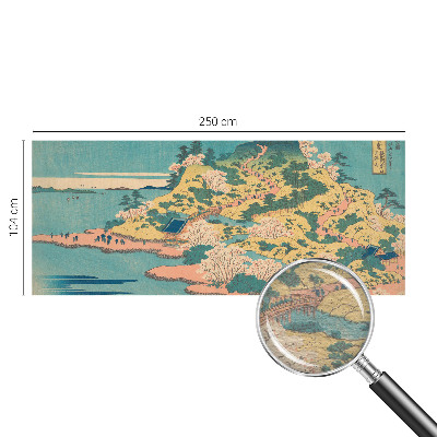 Mural decorativo con un paisaje japonés