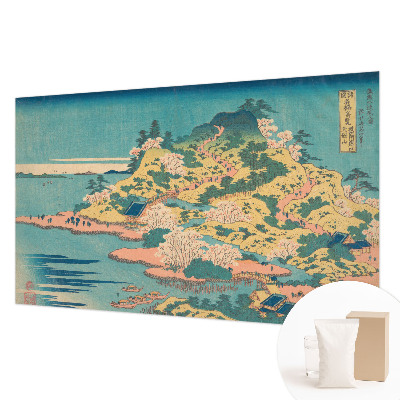 Mural decorativo con un paisaje japonés