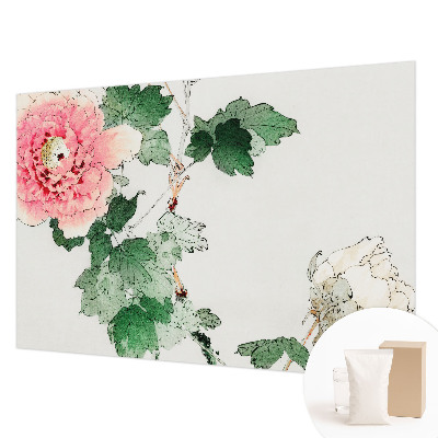 Mural de pared con estampado hermoso con motivo de sutileza floral