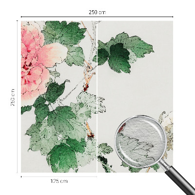 Mural de pared con estampado hermoso con motivo de sutileza floral