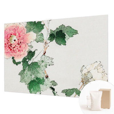 Mural de pared con estampado hermoso con motivo de sutileza floral