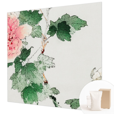 Mural de pared con estampado hermoso con motivo de sutileza floral
