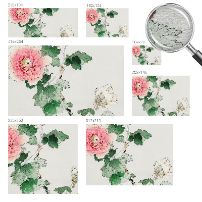 Mural de pared con estampado hermoso con motivo de sutileza floral