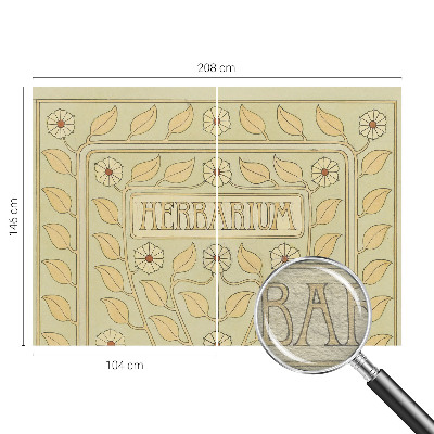 Papel mural texturado decorativo con adorno para plantas