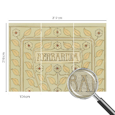 Papel mural texturado decorativo con adorno para plantas