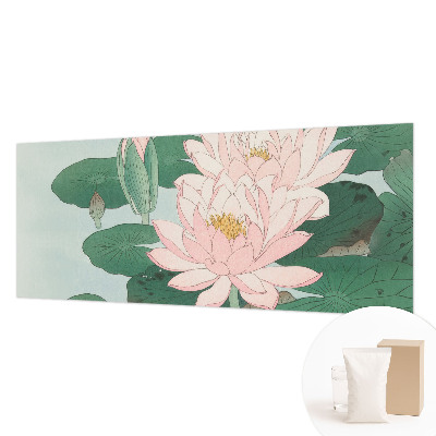 Papel mural con patrón decorativo con motivo de loto acuático