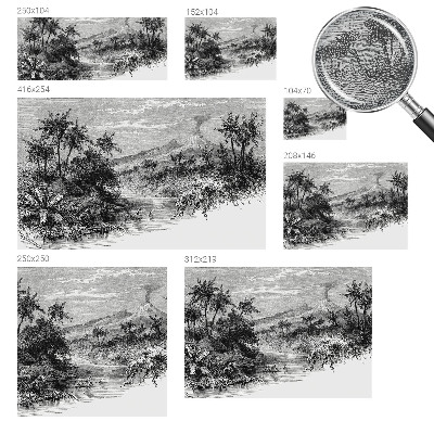 Fotomural decorativo para cabecero de cama con un panorama exótico