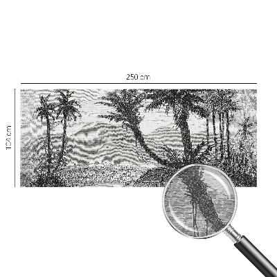 Papel mural con patrón decorativo con diseño de oasis tropical