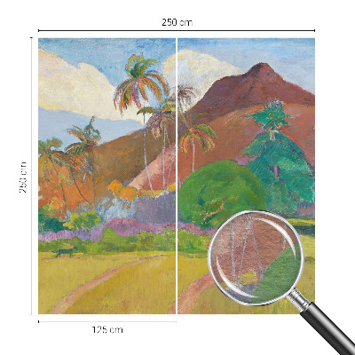 Papel mural texturado decorativo con motivo de naturaleza exótica