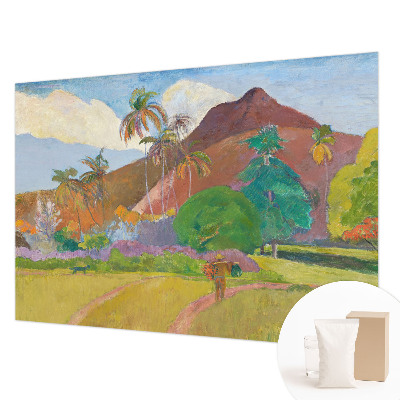 Papel mural texturado decorativo con motivo de naturaleza exótica