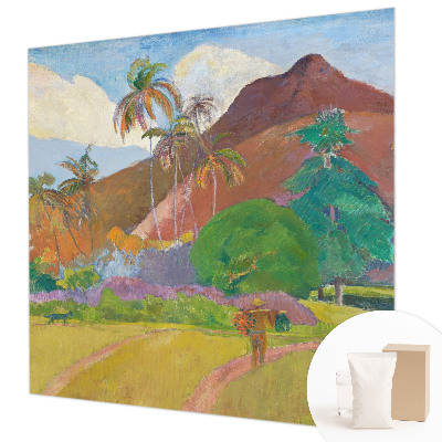 Papel mural texturado decorativo con motivo de naturaleza exótica