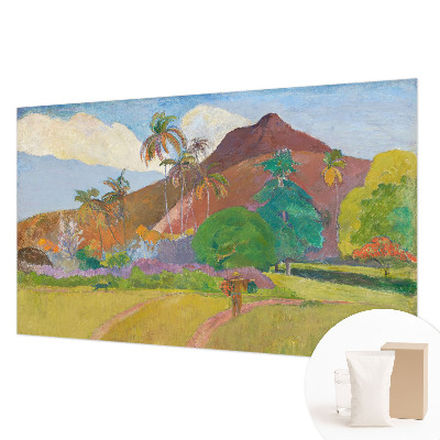 Papel mural texturado decorativo con motivo de naturaleza exótica
