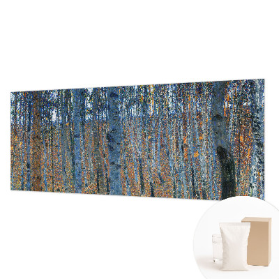 Fotomural decorativo para cabecero de cama con diseño de bosque de abedules