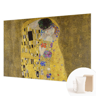 Papel mural texturado decorativo con diseño Art Nouveau en pareja
