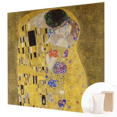 Papel mural texturado decorativo con diseño Art Nouveau en pareja