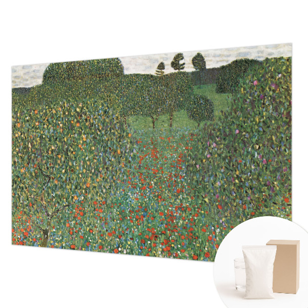 Mural decorativo con diseño de prado de flores