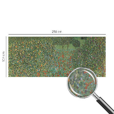 Mural decorativo con diseño de prado de flores