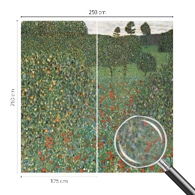 Mural decorativo con diseño de prado de flores