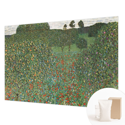 Mural decorativo con diseño de prado de flores