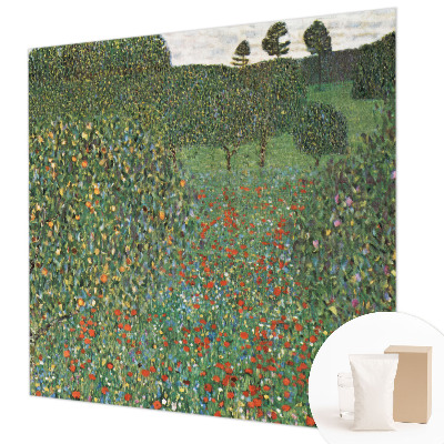 Mural decorativo con diseño de prado de flores