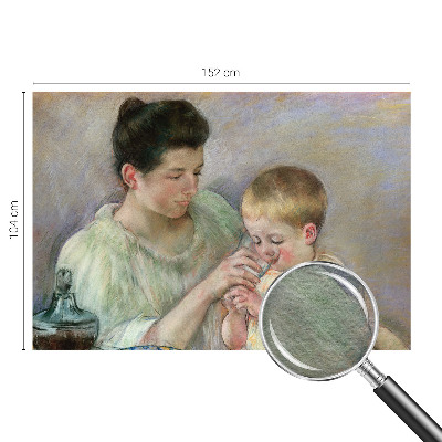 Fotomural decorativo para cabecero de cama con advertencia de cuidado parental
