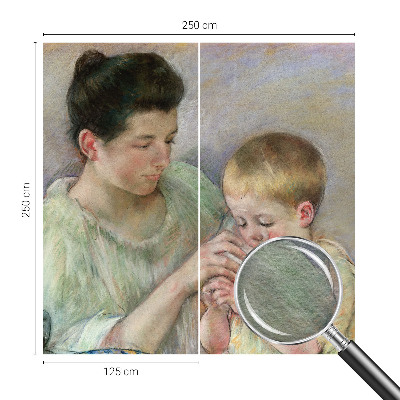 Fotomural decorativo para cabecero de cama con advertencia de cuidado parental