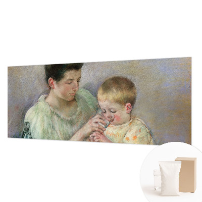 Fotomural decorativo para cabecero de cama con advertencia de cuidado parental