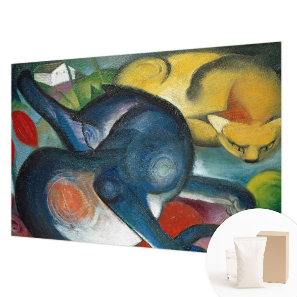 Papel mural con patrón decorativo con diseño de arte de gatos
