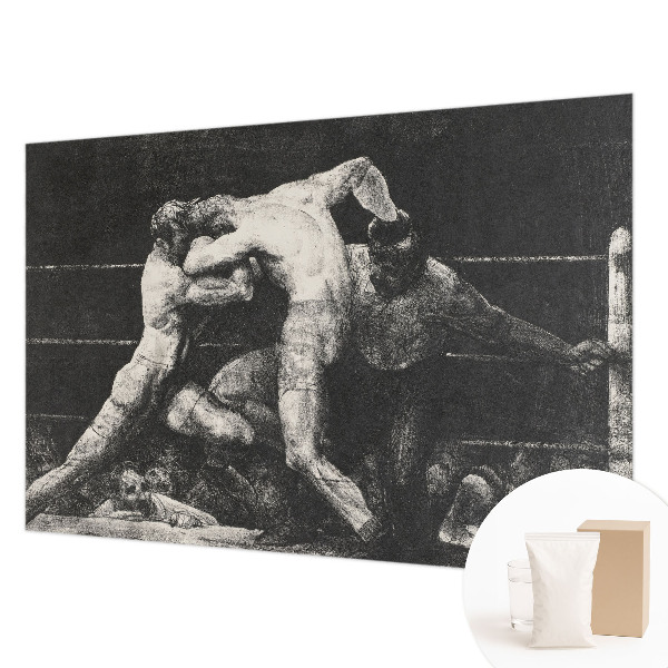 Mural de pared con estampado hermoso con motivo de dos boxeadores en actitud de combate