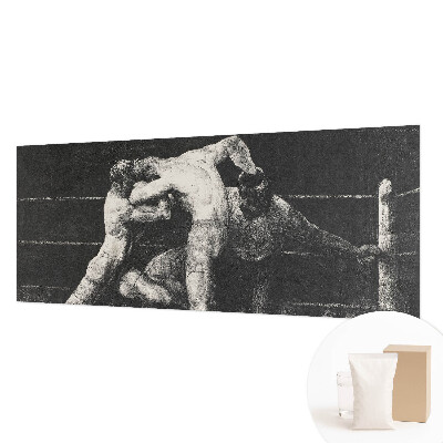Mural de pared con estampado hermoso con motivo de dos boxeadores en actitud de combate