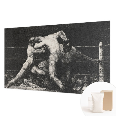Mural de pared con estampado hermoso con motivo de dos boxeadores en actitud de combate