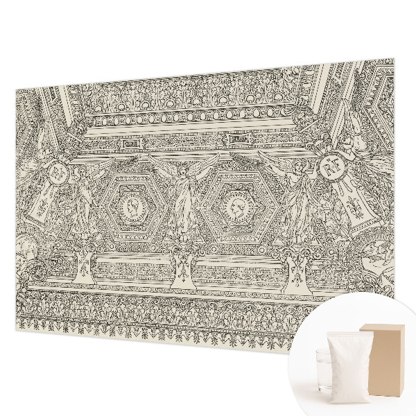 Papel mural con patrón decorativo con adorno clásico