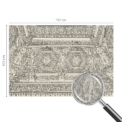 Papel mural con patrón decorativo con adorno clásico
