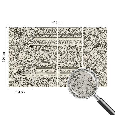 Papel mural con patrón decorativo con adorno clásico