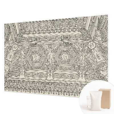 Papel mural con patrón decorativo con adorno clásico