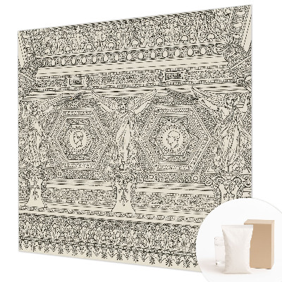 Papel mural con patrón decorativo con adorno clásico