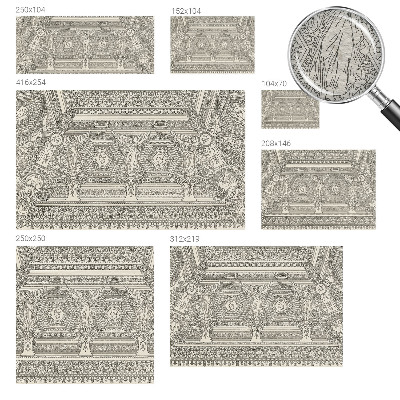 Papel mural con patrón decorativo con adorno clásico