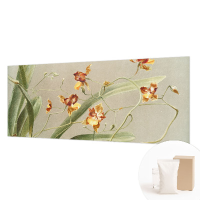 Papel mural texturado decorativo con motivo de orquídeas clásicas