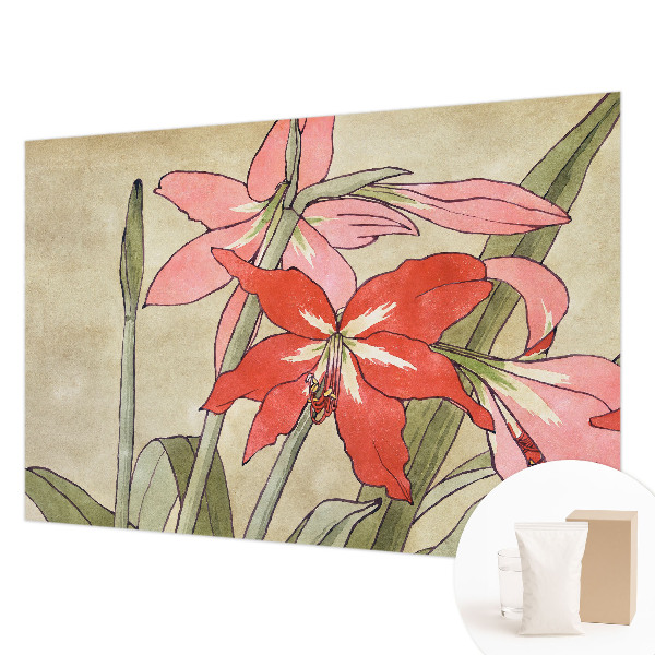 Fotomural decorativo para cabecero de cama con flores de lirio de día