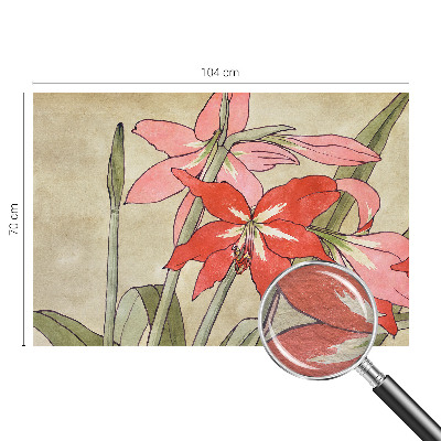 Fotomural decorativo para cabecero de cama con flores de lirio de día