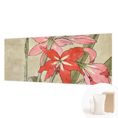 Fotomural decorativo para cabecero de cama con flores de lirio de día